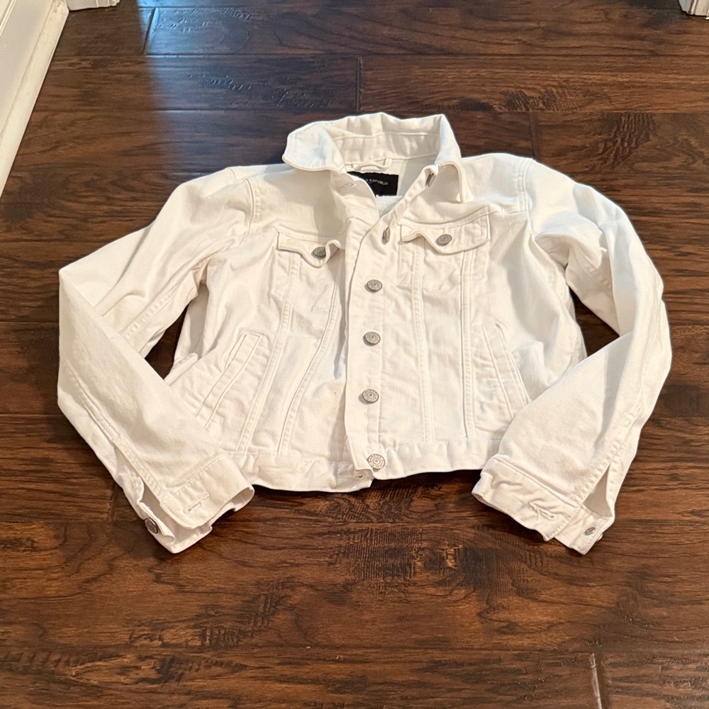 Banana Republic White Denim Jacket